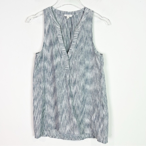 SOFT JOIE GRAY VERTICAL SPACE DYE SLEEVELESS TANK TOP BLOUSE WOMENS SZ XS - Picture 1 of 5